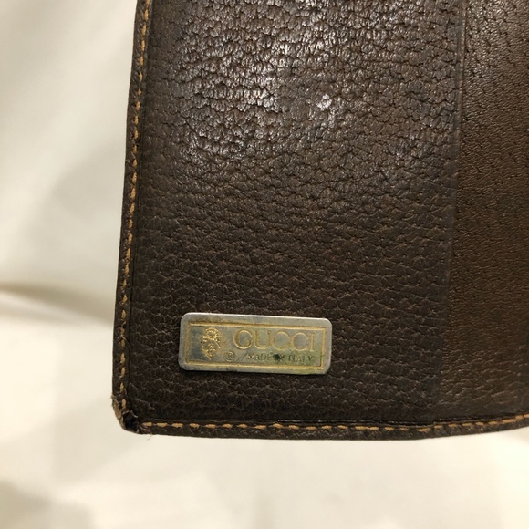 Gucci Brown GG Supreme Bifold Wallet Sku#84143 (gently used, corners tearing) - Picture 12 of 15